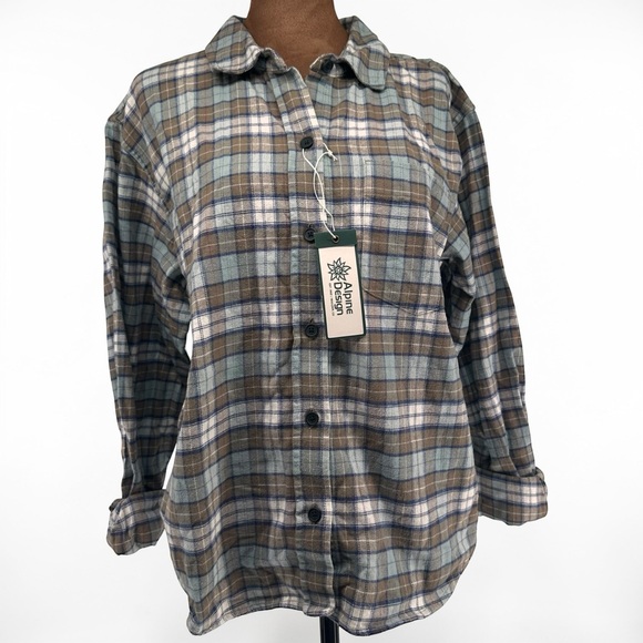 Alpine Design Tops - Alpine Design Multicolor Plaid Shirt